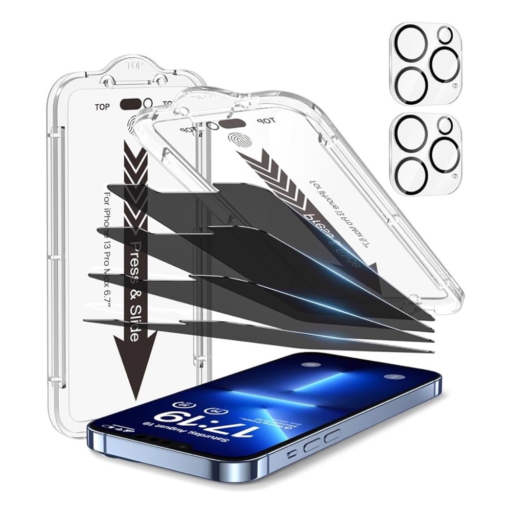 iPhone 13 Pro Max Privacy Glass and Camera Lens Protector
